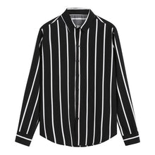 Load image into Gallery viewer, Men's Fashion Black White Stripe Loose Long