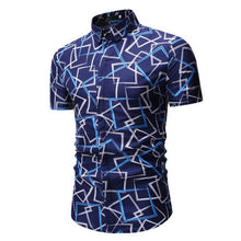 Load image into Gallery viewer, 2020 Men&#39;s Slim fit Flower Printed Shirts Male Short Sleeve Floral Shirt Men
