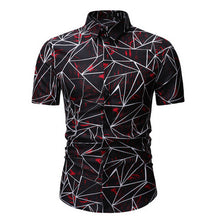 Load image into Gallery viewer, 2020 Men&#39;s Slim fit Flower Printed Shirts Male Short Sleeve Floral Shirt Men
