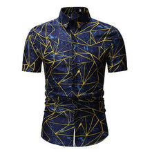 Load image into Gallery viewer, 2020 Men&#39;s Slim fit Flower Printed Shirts Male Short Sleeve Floral Shirt Men
