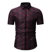 Load image into Gallery viewer, 2020 Men&#39;s Slim fit Flower Printed Shirts Male Short Sleeve Floral Shirt Men
