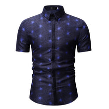 Load image into Gallery viewer, 2020 Men&#39;s Slim fit Flower Printed Shirts Male Short Sleeve Floral Shirt Men
