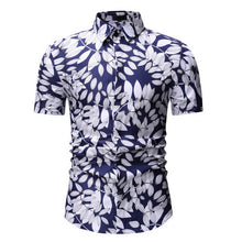 Load image into Gallery viewer, 2020 Men&#39;s Slim fit Flower Printed Shirts Male Short Sleeve Floral Shirt Men
