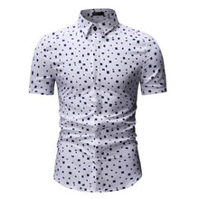 Load image into Gallery viewer, 2020 Men&#39;s Slim fit Flower Printed Shirts Male Short Sleeve Floral Shirt Men
