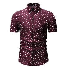 Load image into Gallery viewer, 2020 Men&#39;s Slim fit Flower Printed Shirts Male Short Sleeve Floral Shirt Men

